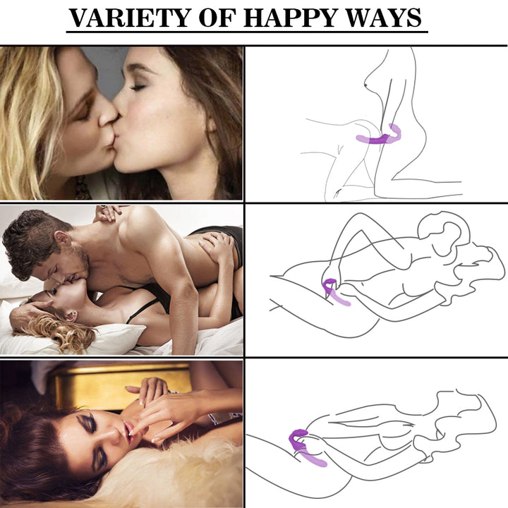 YoYoLemon Strapless Strap-On Dildo Vibrator för lesbisk dubbeländad G-Spot och Clitoris vuxen sexleksaker för kvinnliga par